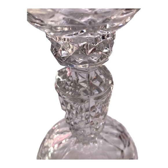 Pair of Vintage Bohemian Cut Crystal Candle Holders - Picture 4 of 5